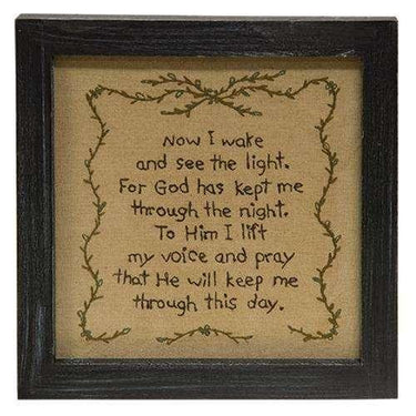 Now I Wake Prayer Sampler - The Fox Decor